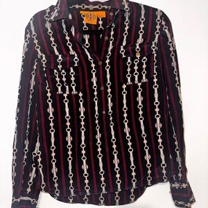 Tory Burch Long Sleeve Button Up Blouse